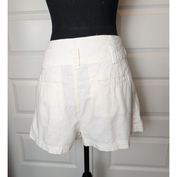 Free People Everywhere You Go Paperbag Shorts Size 6 Ivory Tie-Front Cute - Picture 8 of 11